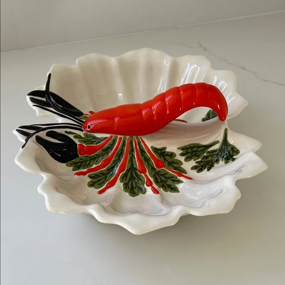 Vintage 1974 Ceramic Lobster Serving Dish- seafood platter - Picture 2 of 12